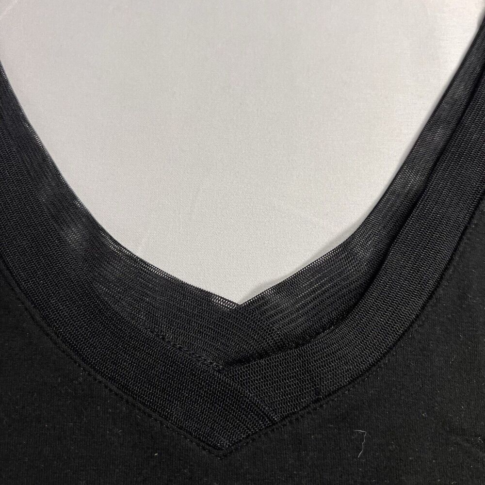 Sigrid Olsen‎ Shirt Womens Large Black Ribbon Neckline Quiet Luxury - Picture 2 of 4